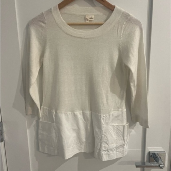 Moth Sweaters | Anthropologie Moth Sweater Cream Small / Petite K - Picture 1 of 13
